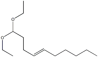 (4E)-1,1-ジエトキシ-4-デセン 化学構造式