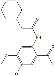 N-(2-Acetyl-4,5-dimethoxyphenyl)cyclohexylacetamide Struktur
