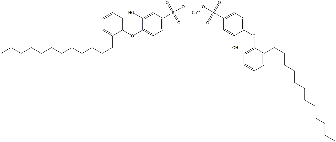 Bis(2-hydroxy-2'-dodecyl[oxybisbenzene]-4-sulfonic acid)calcium salt Structure