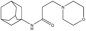 N-(アダマンタン-1-イル)-3-モルホリノプロパンアミド 化学構造式