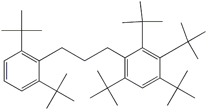 1-(2,3,4,6-Tetra-tert-butylphenyl)-3-(2,6-di-tert-butylphenyl)propane Struktur