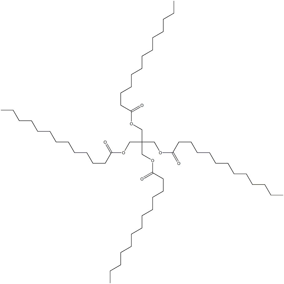 2,2-ビス[(トリデカノイルオキシ)メチル]-1,3-プロパンジオールジトリデカノアート 化学構造式