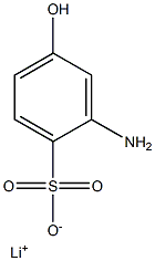 2-Amino-4-hydroxybenzenesulfonic acid lithium salt Structure