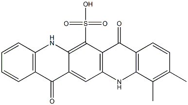 5,7,12,14-Tetrahydro-10,11-dimethyl-7,14-dioxoquino[2,3-b]acridine-6-sulfonic acid Structure