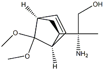 (1R,4R,5R)-5-[(R)-1-Amino-2-hydroxy-1-methylethyl]-7,7-dimethoxybicyclo[2.2.1]hept-2-ene Struktur