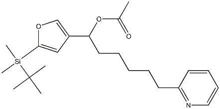 Acetic acid 1-[5-(tert-butyldimethylsilyl)-3-furyl]-6-(2-pyridyl)hexyl ester