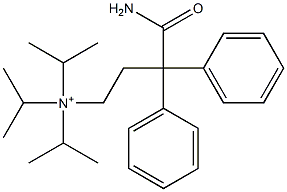 3-Carbamoyl-3,3-diphenyl-N,N,N-triisopropyl-1-propanaminium Struktur