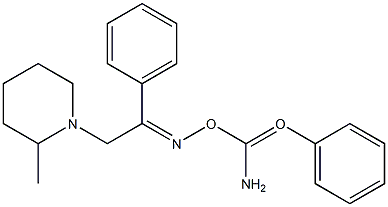 (E)-2-(2-メチルピペリジノ)-1-フェニルエタノンO-フェニルカルバモイルオキシム 化学構造式