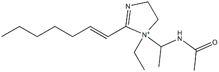 1-[1-(Acetylamino)ethyl]-1-ethyl-2-(1-heptenyl)-2-imidazoline-1-ium 结构式