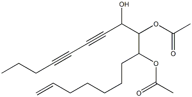1-Heptadecene-11,13-diyne-8,9,10-triol 8,9-diacetate Structure