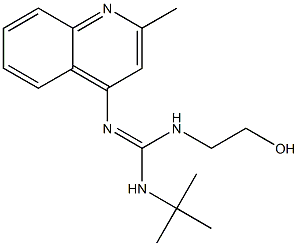 1-tert-Butyl-3-(2-hydroxyethyl)-2-(2-methylquinolin-4-yl)guanidine Structure