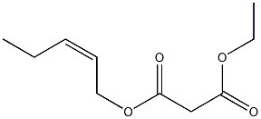 Malonic acid 1-ethyl 3-[(Z)-2-pentenyl] ester Structure