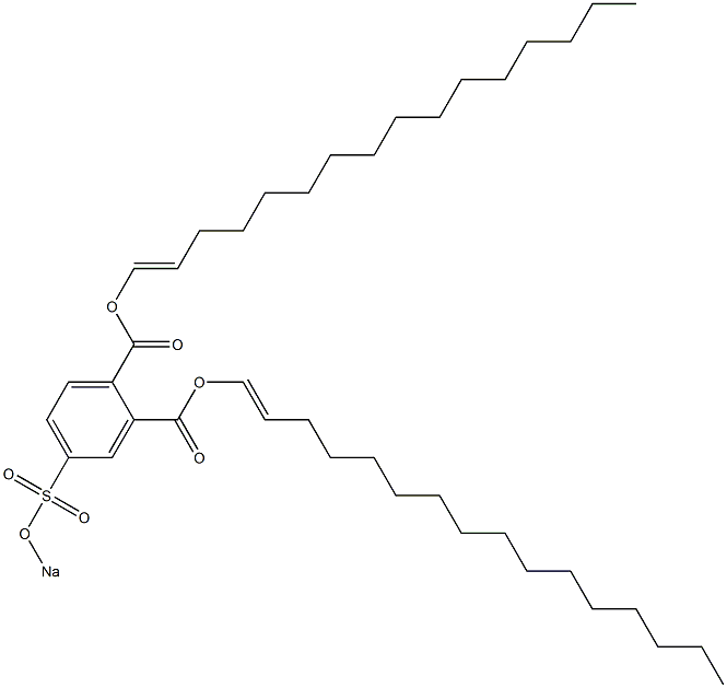 4-(Sodiosulfo)phthalic acid di(1-hexadecenyl) ester 结构式