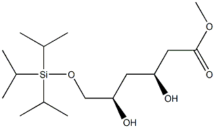 (3S,5R)-3,5-Dihydroxy-6-[(triisopropylsilyl)oxy]hexanoic acid methyl ester 结构式