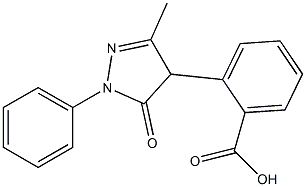 2-(4,5-Dihydro-3-methyl-1-phenyl-5-oxo-1H-pyrazol-4-yl)benzoic acid,,结构式