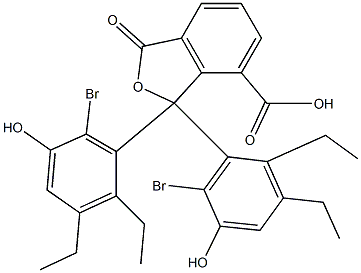 1,1-Bis(6-bromo-2,3-diethyl-5-hydroxyphenyl)-1,3-dihydro-3-oxoisobenzofuran-7-carboxylic acid Struktur