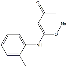 4-Sodiooxy-4-[(2-methylphenyl)amino]-3-buten-2-one 结构式