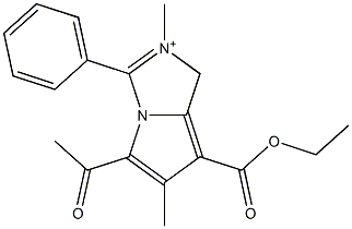 5-Acetyl-7-ethoxycarbonyl-2,6-dimethyl-3-(phenyl)-1H-pyrrolo[1,2-c]imidazol-2-ium