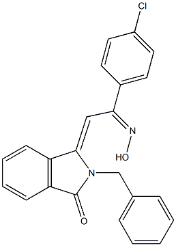 (1Z)-1-[(2E)-2-Hydroxyimino-2-(4-chlorophenyl)ethylidene]-2-benzyl-1H-isoindol-3(2H)-one Structure