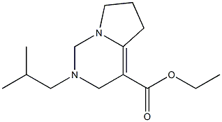 2-(2-Methylpropyl)-1,2,3,5,6,7-hexahydropyrrolo[1,2-c]pyrimidine-4-carboxylic acid ethyl ester Structure