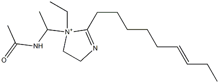 1-[1-(Acetylamino)ethyl]-1-ethyl-2-(6-nonenyl)-2-imidazoline-1-ium 结构式