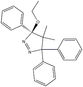 (3S)-4,5-Dihydro-3-ethoxy-4,4-dimethyl-3,5,5-triphenyl-3H-pyrazole 结构式