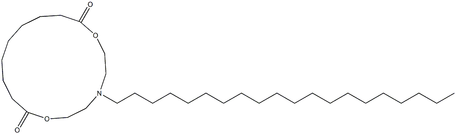 5-Icosyl-5-aza-2,8-dioxacyclohexadecane-1,9-dione Struktur