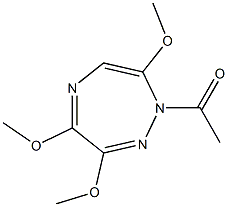 1-アセチル-3,4,7-トリメトキシ-1H-1,2,5-トリアゼピン 化学構造式