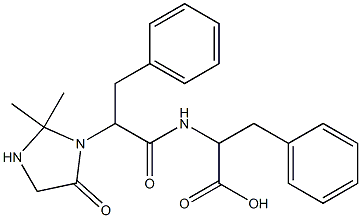 3-Phenyl-2-[[2-(2,2-dimethyl-4-oxoimidazolidin-3-yl)-3-phenylpropionyl]amino]propanoic acid Structure