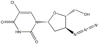 5-Chloro-3'-azido-2',3'-dideoxyuridine Structure