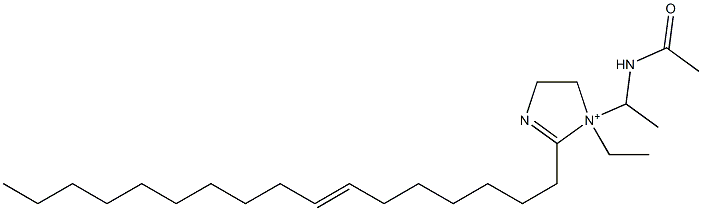 1-[1-(アセチルアミノ)エチル]-1-エチル-2-(7-ヘプタデセニル)-2-イミダゾリン-1-イウム 化学構造式