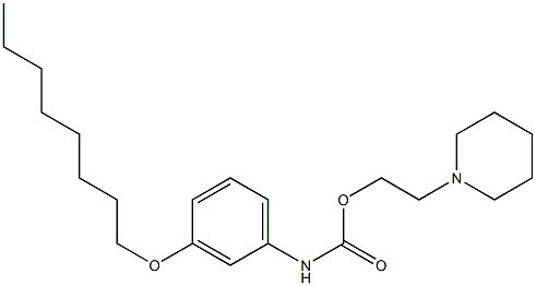 1-[2-[[(3-(Octyloxy)phenyl)amino]carbonyloxy]ethyl]piperidine Structure