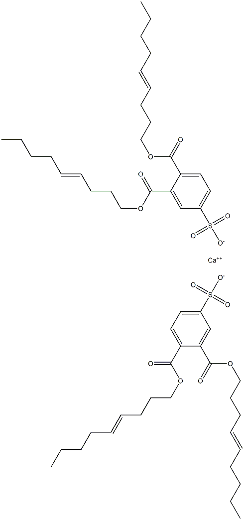 Bis[3,4-di(4-nonenyloxycarbonyl)benzenesulfonic acid]calcium salt Structure