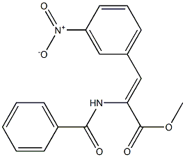 (Z)-2-Benzoylamino-3-(3-nitrophenyl)propenoic acid methyl ester Structure