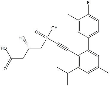 (3S)-3-Hydroxy-4-[hydroxy[[2-(4-fluoro-3-methylphenyl)-6-isopropyl-4-methylphenyl]ethynyl]phosphinyl]butyric acid