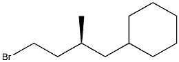 (+)-[(S)-4-ブロモ-2-メチルブチル]シクロヘキサン 化学構造式