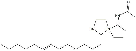 1-[1-(Acetylamino)ethyl]-1-ethyl-2-(7-tridecenyl)-4-imidazoline-1-ium 结构式