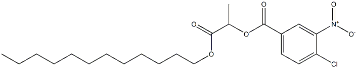 4-Chloro-3-nitrobenzoic acid 1-(dodecyloxycarbonyl)ethyl ester Structure