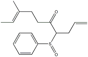 (E)-8-Methyl-4-(phenylsulfinyl)-1,8-decadien-5-one Struktur