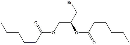 [S,(-)]-3-Bromo-1,2-propanediol dihexanoate 结构式