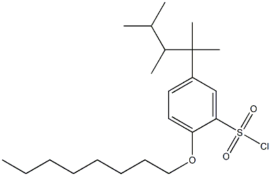 2-Octyloxy-5-(1,1,2,3-tetramethylbutyl)benzenesulfonyl chloride Structure