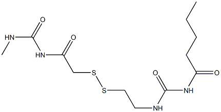1-Pentanoyl-3-[2-[[(3-methylureido)carbonylmethyl]dithio]ethyl]urea