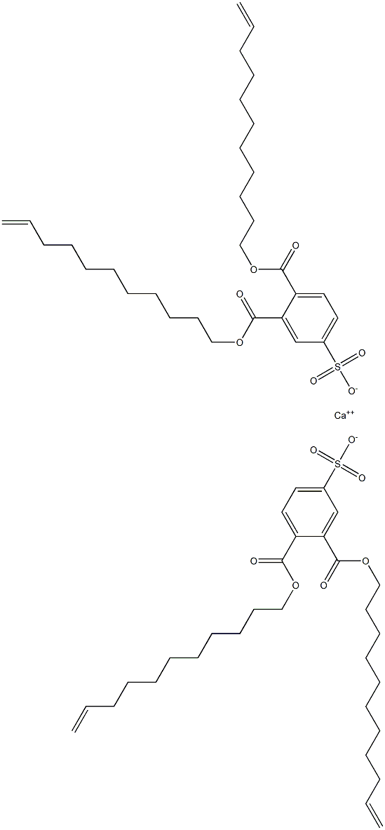 Bis[3,4-di(10-undecenyloxycarbonyl)benzenesulfonic acid]calcium salt Structure