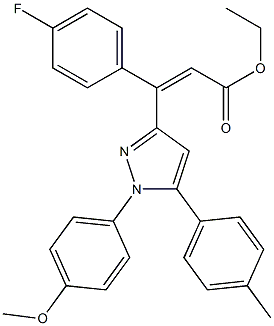 (Z)-3-(4-Fluorophenyl)-3-[[1-(4-methoxyphenyl)-5-(4-methylphenyl)-1H-pyrazol]-3-yl]propenoic acid ethyl ester Structure