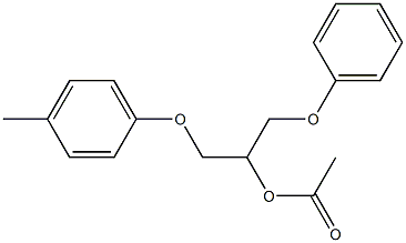 Acetic acid 1-(phenoxymethyl)-2-(4-methylphenoxy)ethyl ester Structure
