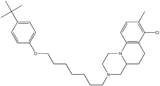3-[7-(4-tert-Butylphenoxy)heptyl]-7-chloro-8-methyl-2,3,4,4a,5,6-hexahydro-1H-pyrazino[1,2-a]quinoline Structure