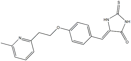 (5Z)-5-[4-[2-(6-Methyl-2-pyridinyl)ethoxy]benzylidene]-2-thioxoimidazolidin-4-one Structure
