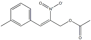 Acetic acid 2-nitro-3-[3-methylphenyl]-2-propenyl ester Struktur