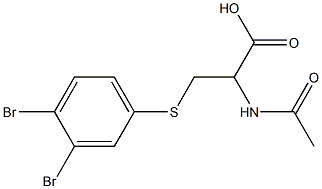 2-Acetylamino-3-(3,4-dibromophenylthio)propionic acid Structure