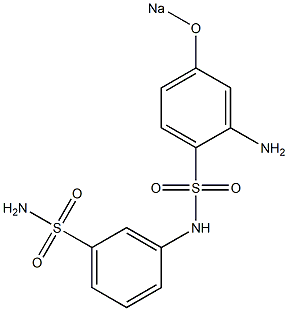 m-(2-Amino-4-sodiooxyphenylsulfonylamino)benzenesulfonamide Struktur